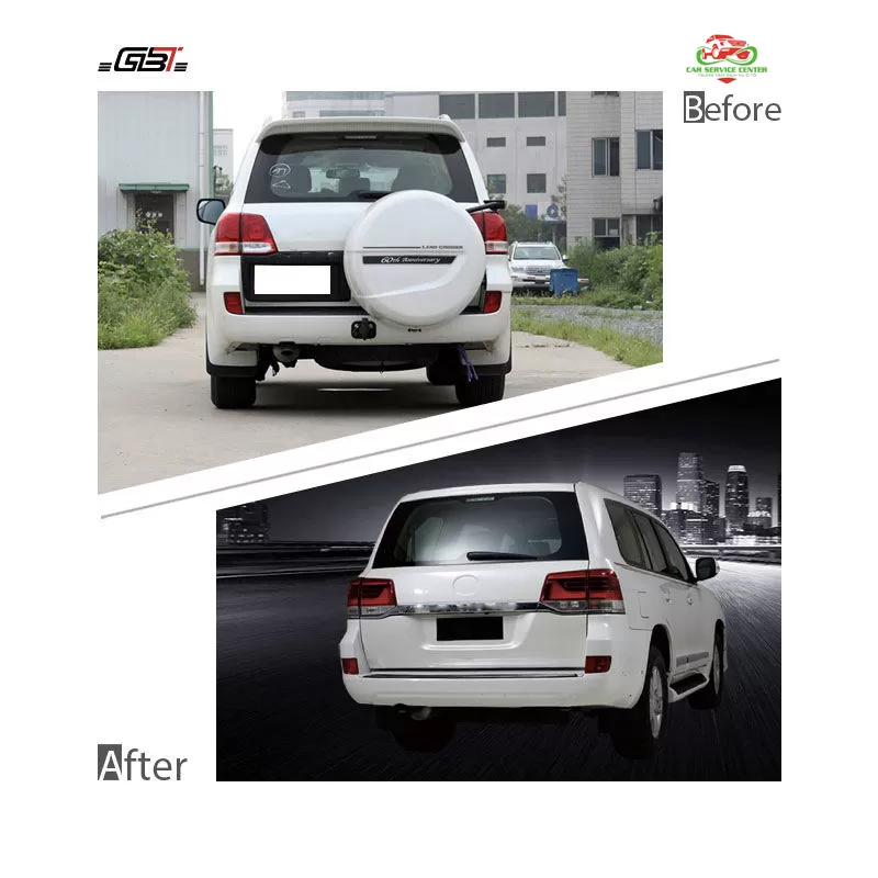 Bộ body kit nâng cấp ngoại thất LC200 lên mẫu 2016 – Phụ kiện cản trước, đèn pha và chắn bùn cho Toyota Land Cruiser 200 (2008–2015)