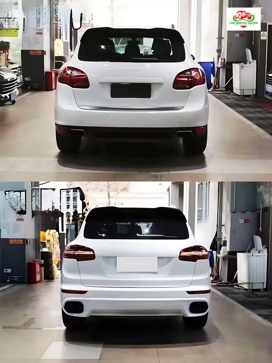 Bộ kit phía sau để nâng cấp Porsche Cayenne đời 2011–2014 lên kiểu dáng Cayenne GTS 2015–2017