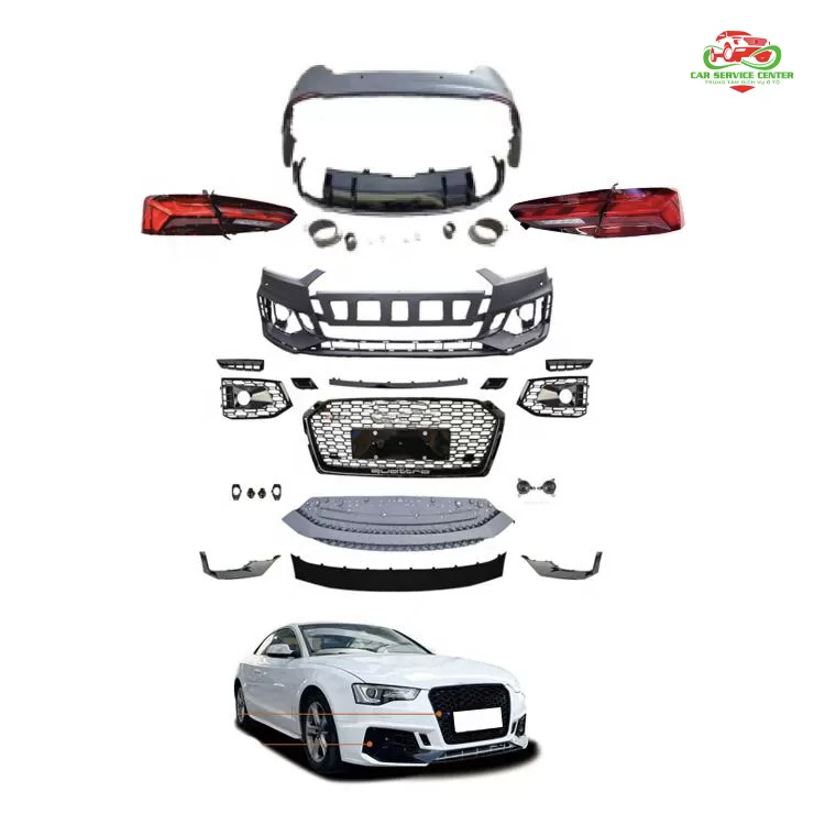 Bộ nâng cấp đèn hậu, cản, lưới tản nhiệt và body kit cho Audi A5S5RS5 đời 2017–2020, phụ tùng ô tô tình trạng mới, dùng cho vị trí trước