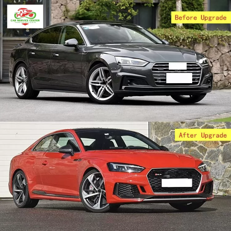 Bộ nâng cấp đèn hậu, cản, lưới tản nhiệt và body kit cho Audi A5S5RS5 đời 2017–2020, phụ tùng ô tô tình trạng mới, dùng cho vị trí trước