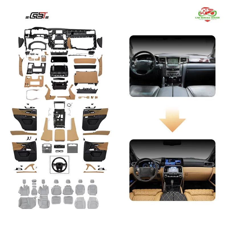 Bộ nâng cấp nội thất LX570 lên LX600 — bao gồm taplo, bảng điều khiển trung tâm và ốp cửa, dành cho Lexus 570 Series đời 2008–2015