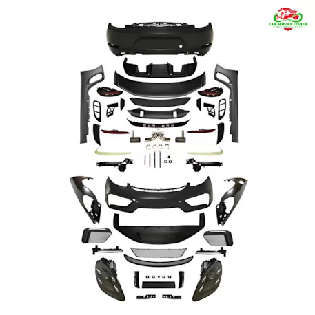 Bodykit thiết kế GT4 bằng nhựa PP cho Cayman/Boxster 981 (2012–2016), gồm cản xe, ốp vè… nâng cấp chuyển đổi ngoại hình lên kiểu dáng 718