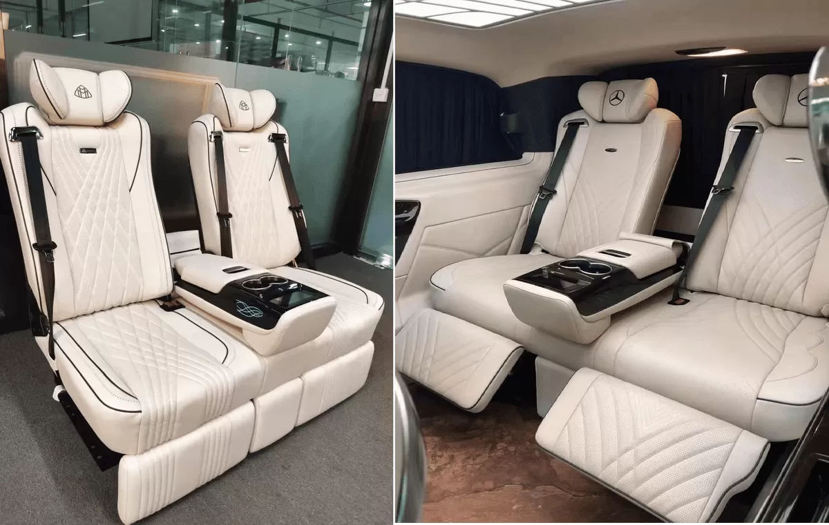 Ghế sofa VIP cao cấp cho các mẫu Mercedes V-Klasse W447, V-Class, Vito, V220d, V250, V260, V300 - Phụ kiện nội thất nâng cấp mới