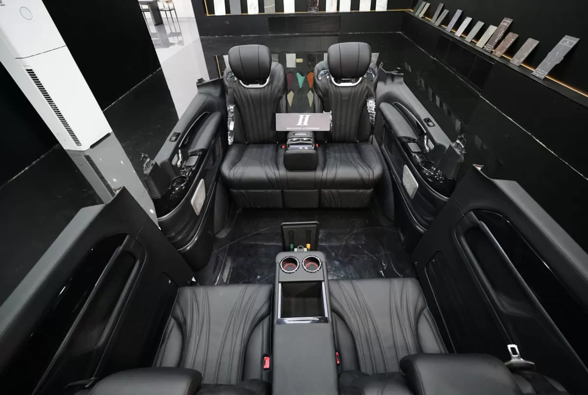 Vách ngăn VIP, ghế hàng không cho các mẫu Mercedes V-Klasse W447 và Vito bọc da - Phụ kiện nội thất ô tô cao cấp V-Class