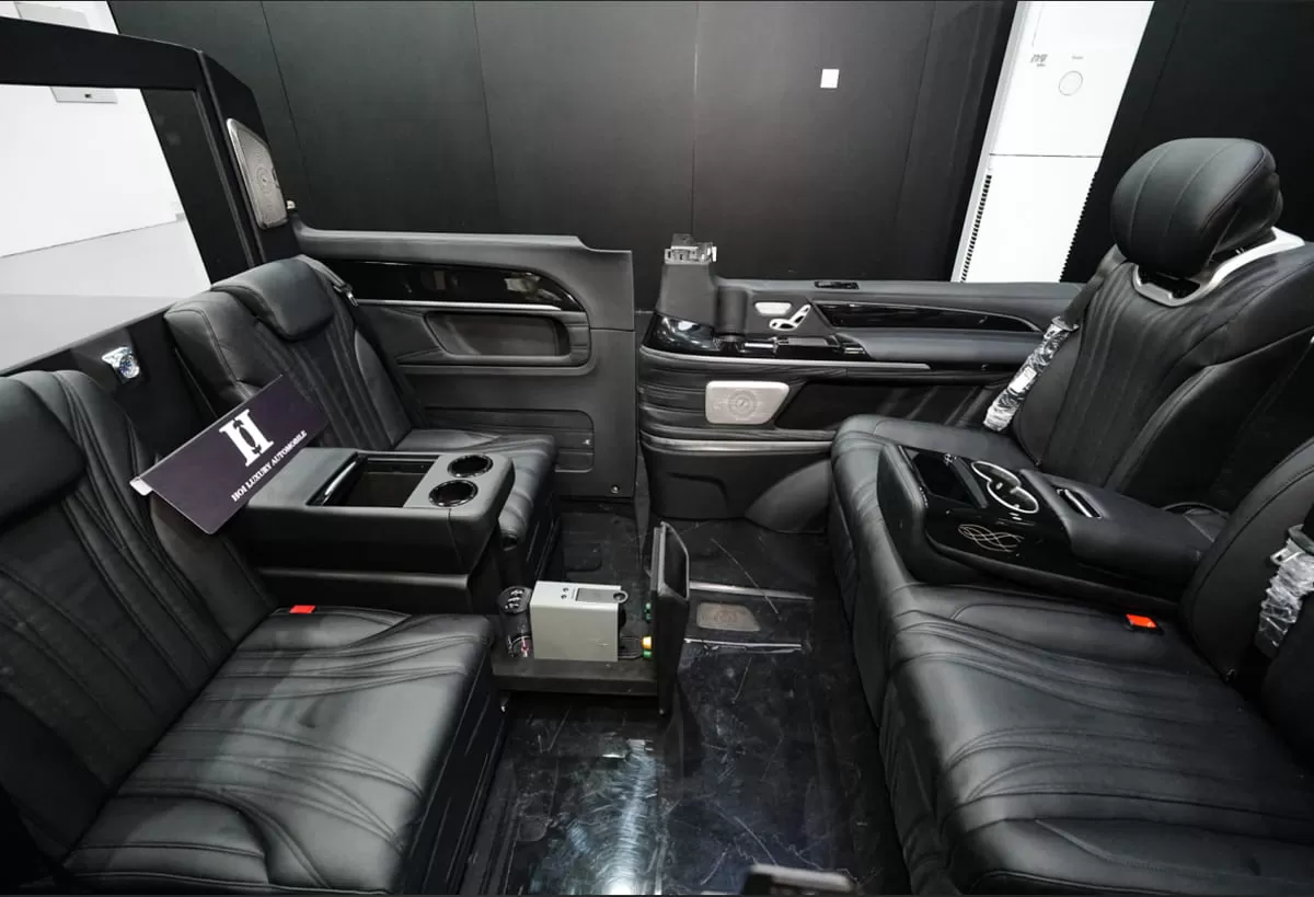 Vách ngăn VIP, ghế hàng không cho các mẫu Mercedes V-Klasse W447 và Vito bọc da - Phụ kiện nội thất ô tô cao cấp V-Class