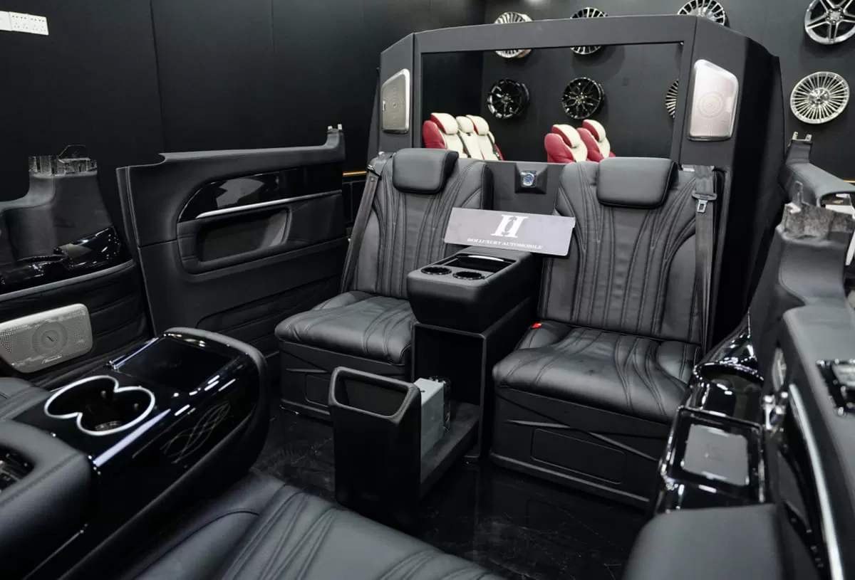 Vách ngăn VIP, ghế hàng không cho các mẫu Mercedes V-Klasse W447 và Vito bọc da - Phụ kiện nội thất ô tô cao cấp V-Class