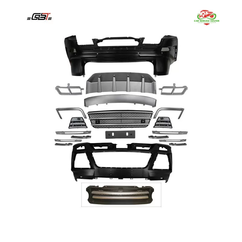 Bộ body kit gồm ốp cản trước – cản sau, mặt nạ lưới tản nhiệt, ốp đèn LED ban ngày và ống xả cho Land Rover Range Rover Sport đời 2014–2017