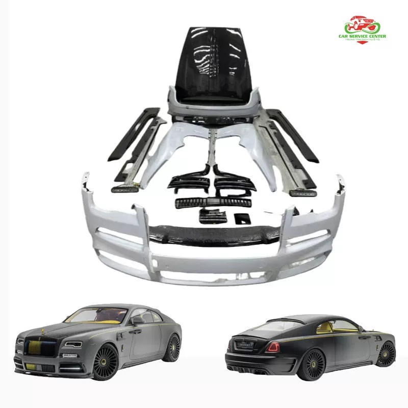 Bộ body kit nâng cấp facelift cho Rolls-Royce Wraith thế hệ thứ 2 – phong cách MSY, gồm cản trước, cản sau, vè chắn bùn, nắp capo bằng sợi carbon