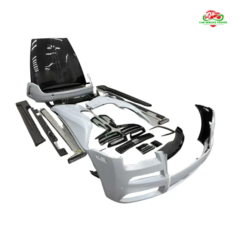 Bộ body kit nâng cấp facelift cho Rolls-Royce Wraith thế hệ thứ 2 – phong cách MSY, gồm cản trước, cản sau, vè chắn bùn, nắp capo bằng sợi carbon