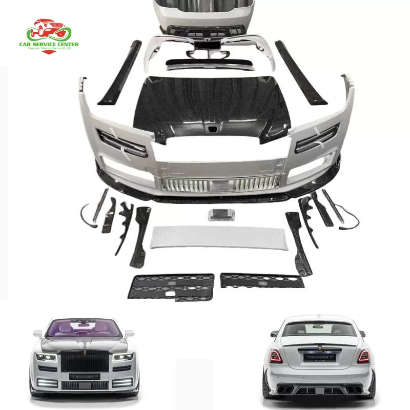Bộ body kit phong cách MSY cho Rolls-Royce Ghost thế hệ 4 (2020–2024) – nâng cấp bằng sợi carbon, bao gồm cản trước, cản sau, nắp capo