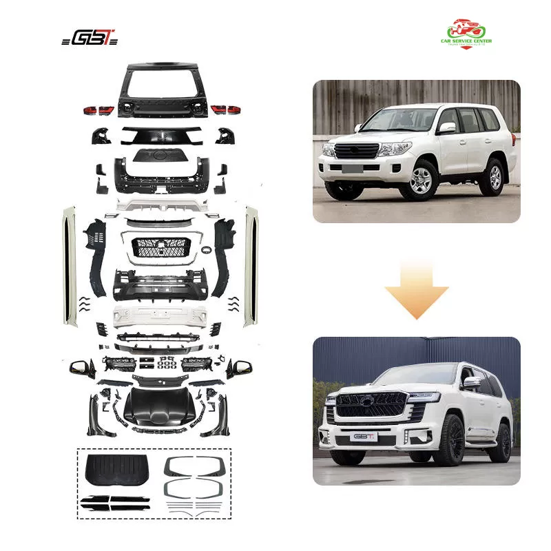 Bộ bodykit nâng cấp LC200 lên mẫu LC300 WALD 2024 – Gồm cản trước, đèn pha, lưới tản nhiệt và chắn bùn cho Toyota Land Cruiser 200 (2008–2020)