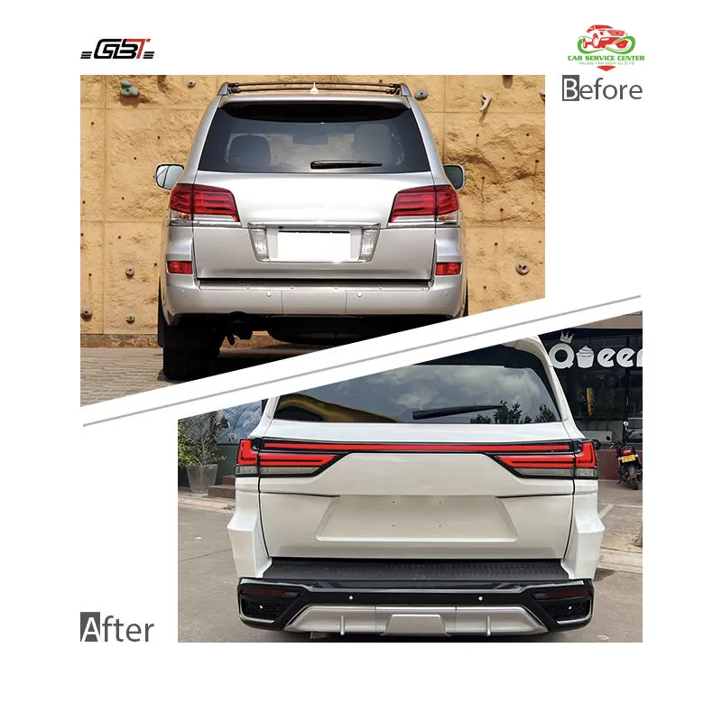 Bộ bodykit nâng cấp từ LX570 lên LX600 2025 – bao gồm cản, đèn pha, đèn hậu và ốp vè, phù hợp cho mẫu Lexus LX570 đời 2008–2015, giúp facelift (nâng cấp ngoại hình) toàn bộ xe