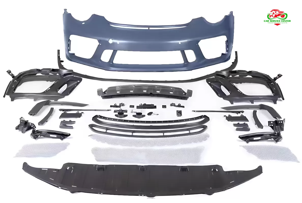 Bộ cản trước GT3 991-2 kèm đèn sương mù cho Porsche 911 đời 2012–2019, dùng để nâng cấp