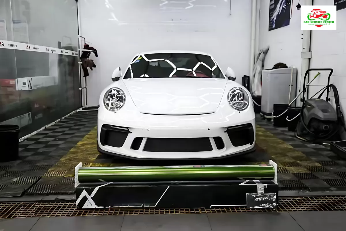 Bộ cản trước GT3 991-2 kèm đèn sương mù cho Porsche 911 đời 2012–2019, dùng để nâng cấp