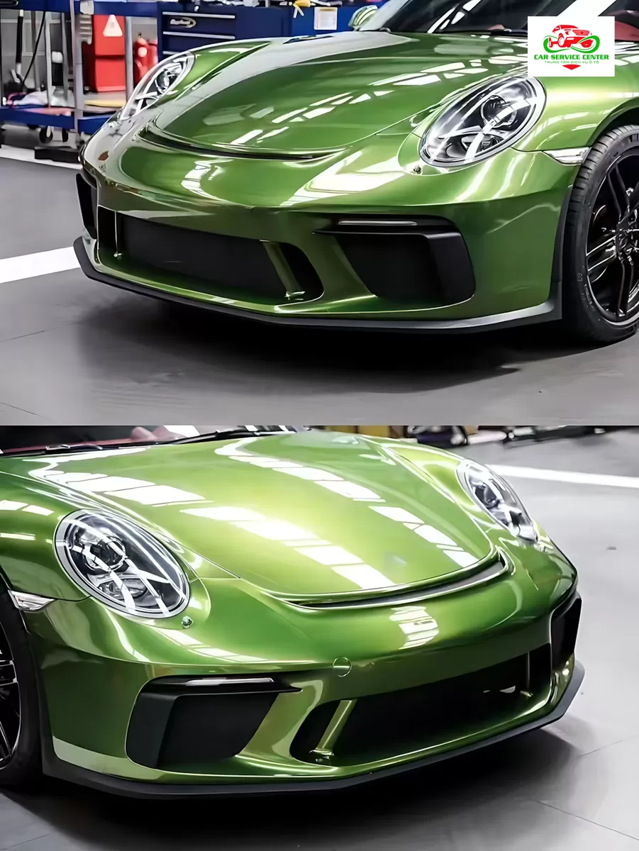 Bộ cản trước GT3 991-2 kèm đèn sương mù cho Porsche 911 đời 2012–2019, dùng để nâng cấp