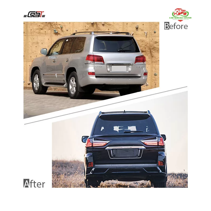 Bộ kit chuyển đổi ngoại thất từ LX570 lên phiên bản TD 2021 – bao gồm lưới tản nhiệt, cản, đèn pha và ốp vè, phù hợp cho Lexus LX570 đời 2008–2015