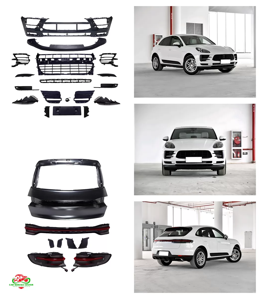 Bộ nâng cấp body kit và đèn trướcđèn hậu cho Porsche Macan đời 2014–2017 lên kiểu dáng Macan 2018–2021