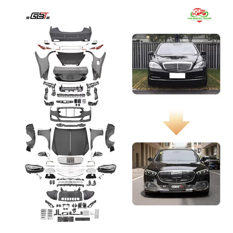 Bộ nâng cấp đổi mẫu “Hot Sale” từ W221 lên W223 phiên bản M – gồm cản trước, đèn pha facelift cho Mercedes Benz S Class W221 (2008–2012) nâng cấp lên kiểu 2025 W223