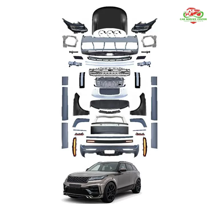 Bộ nâng cấp facelift cho Land Rover Range Rover Vogue đời 2013–2017 lên phong cách SV 2023, bao gồm nắp capo, cửa sau, cản trước và sau, đèn pha, đèn hậu, body kit