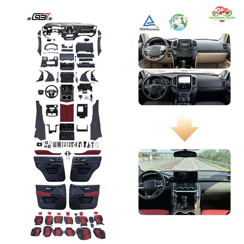 Gói nâng cấp LC200 2008+ lên LC300 — bao gồm taplo, bảng điều khiển trung tâm, bệ tỳ tay và bọc ghế