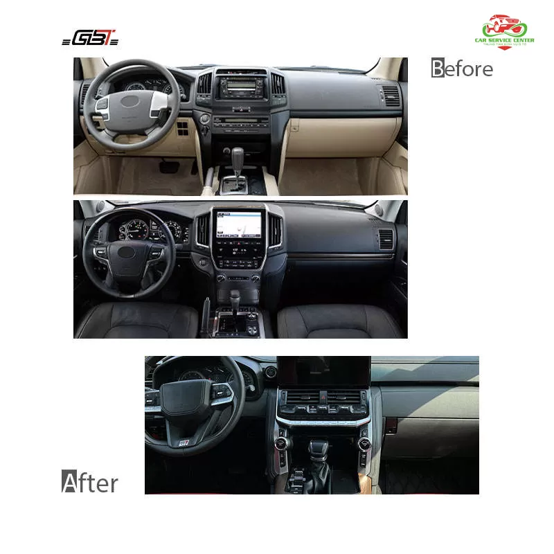 Gói nâng cấp LC200 2008+ lên LC300 — bao gồm taplo, bảng điều khiển trung tâm, bệ tỳ tay và bọc ghế