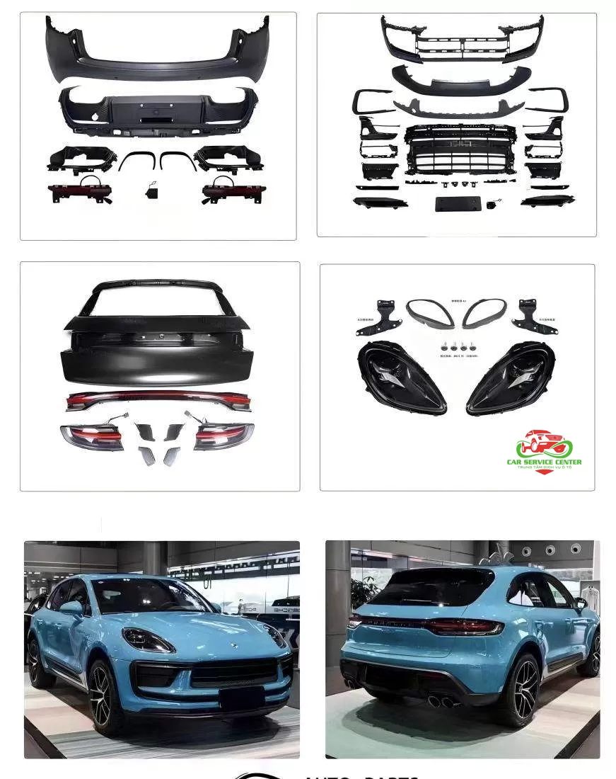 Nâng cấp body kit và đèn trước/đèn hậu cho Porsche Macan đời 2014–2021 lên kiểu dáng 2023
