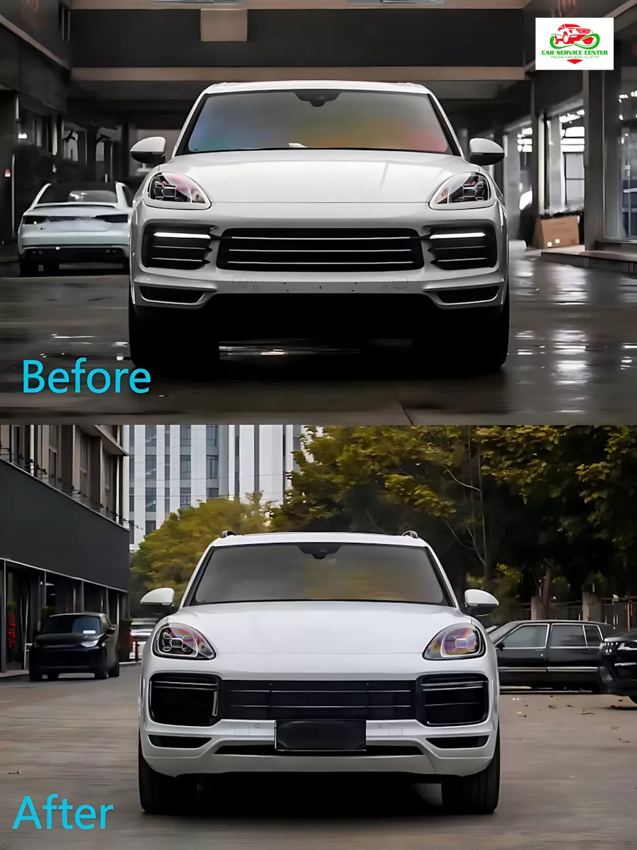 Nâng cấp cản trước và sau mới cho Porsche Cayenne Turbo đời 2018–2023