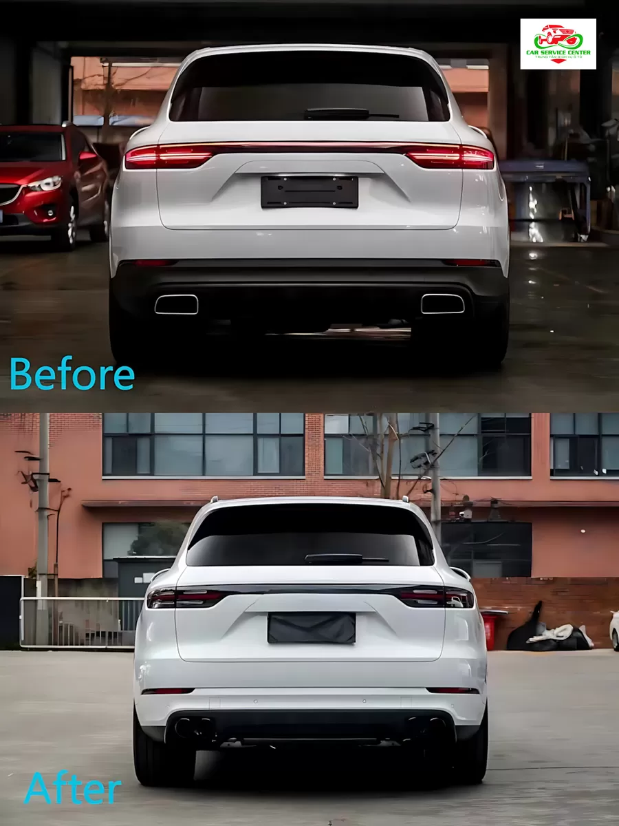 Nâng cấp cản trước và sau mới cho Porsche Cayenne Turbo đời 2018–2023