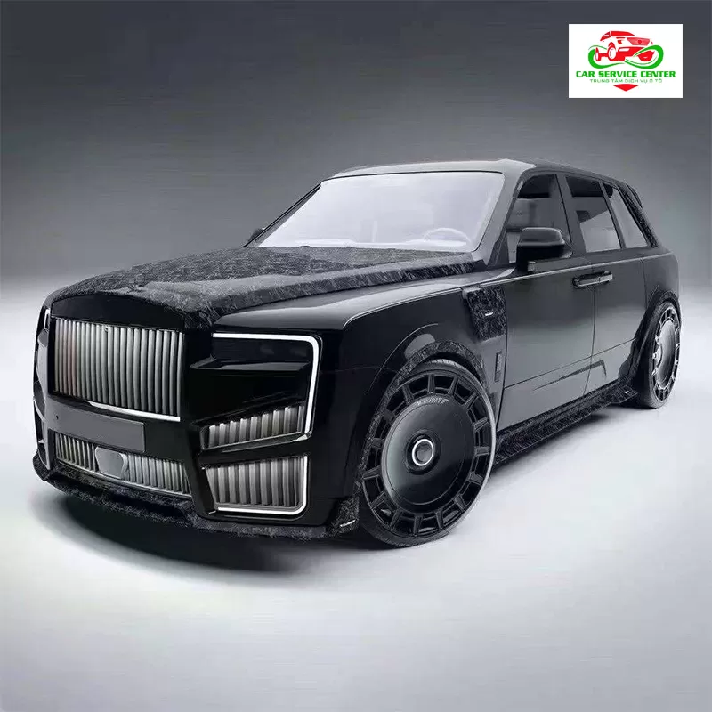 Rolls-Royce Cullinan 2025 – Bộ body kit sợi carbon khô cao cấp phong cách MSY, gồm nắp capo và ốp sườn