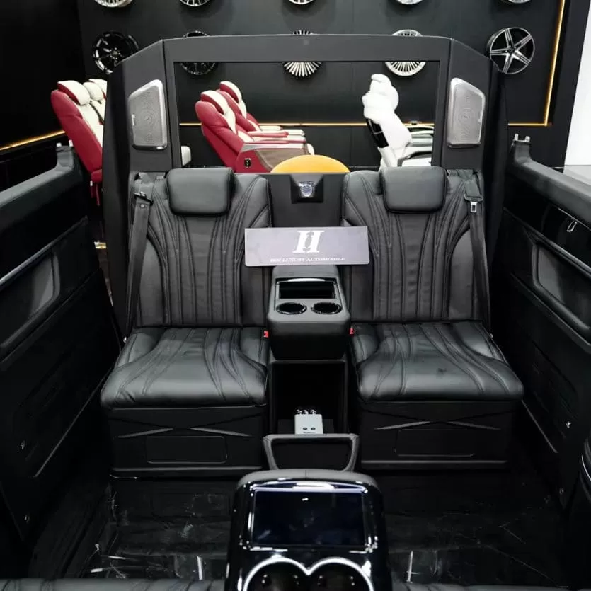 Vách ngăn VIP, ghế hàng không cho các mẫu Mercedes V-Klasse W447 và Vito bọc da - Phụ kiện nội thất ô tô cao cấp V-Class